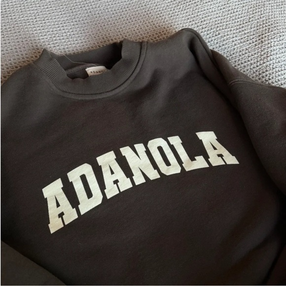 Adanola Varsity Oversized Sweatshirt - Coffee Bean - Picture 4 of 5